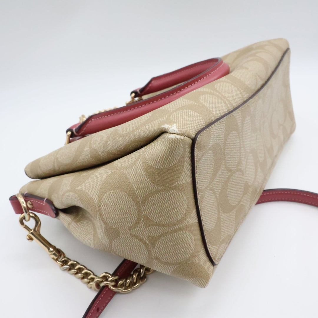 Coach Carryall Satchel Beige/Pink - Lux Central
