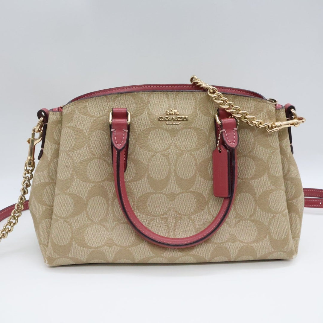 Coach Carryall Satchel Beige/Pink - Lux Central