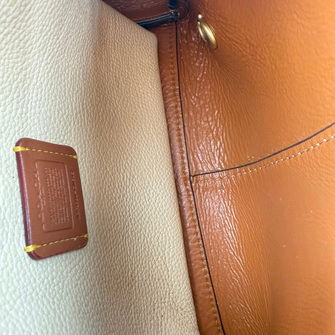 Coach Cream Lana 23 Shoulder Leather Handbag - Lux Central