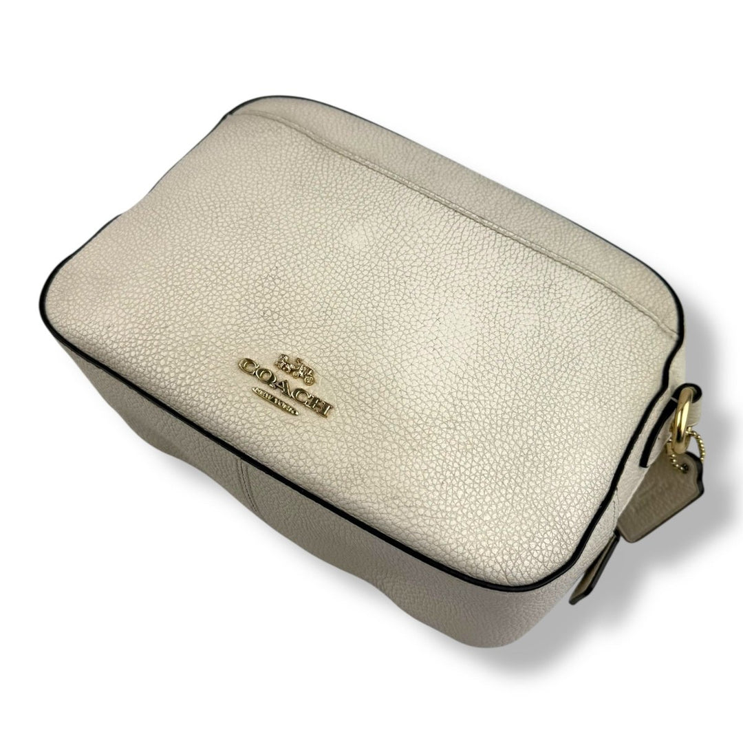 Coach Cream Pebbled Leather Camera Handbag - Lux Central
