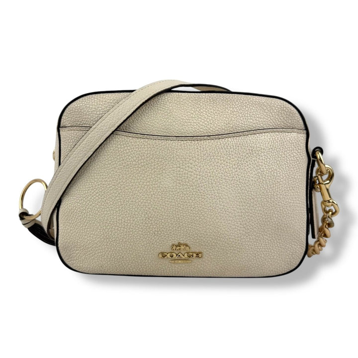 Coach Cream Pebbled Leather Camera Handbag - Lux Central