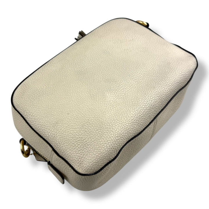 Coach Cream Pebbled Leather Camera Handbag - Lux Central