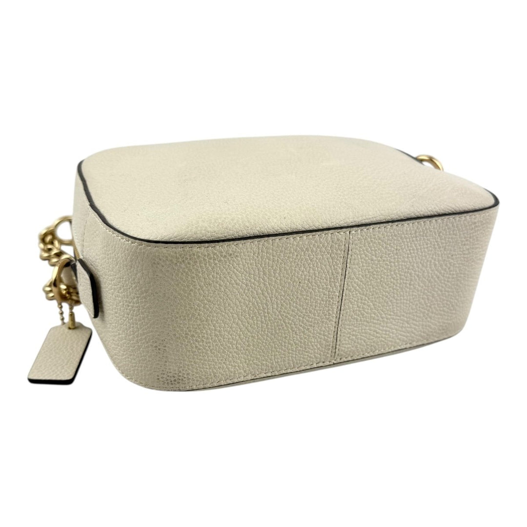 Coach Cream Pebbled Leather Camera Handbag - Lux Central