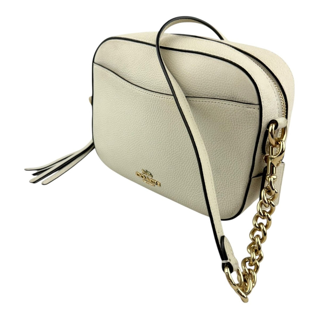 Coach Cream Pebbled Leather Camera Handbag - Lux Central