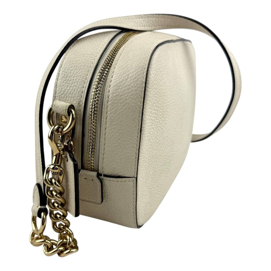 Coach Cream Pebbled Leather Camera Handbag - Lux Central
