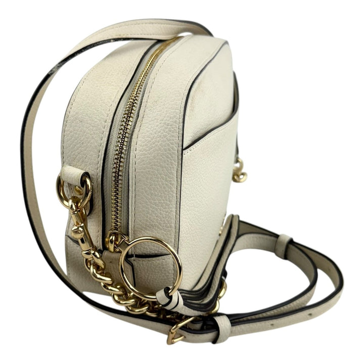 Coach Cream Pebbled Leather Camera Handbag - Lux Central