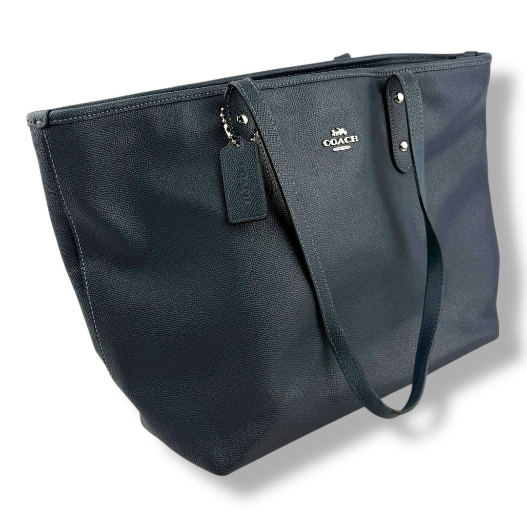 Coach Crossgrain Blue Tote Handbag - Lux Central
