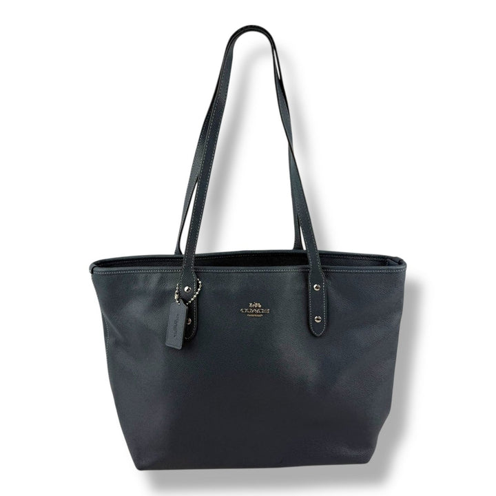 Coach Crossgrain Blue Tote Handbag - Lux Central
