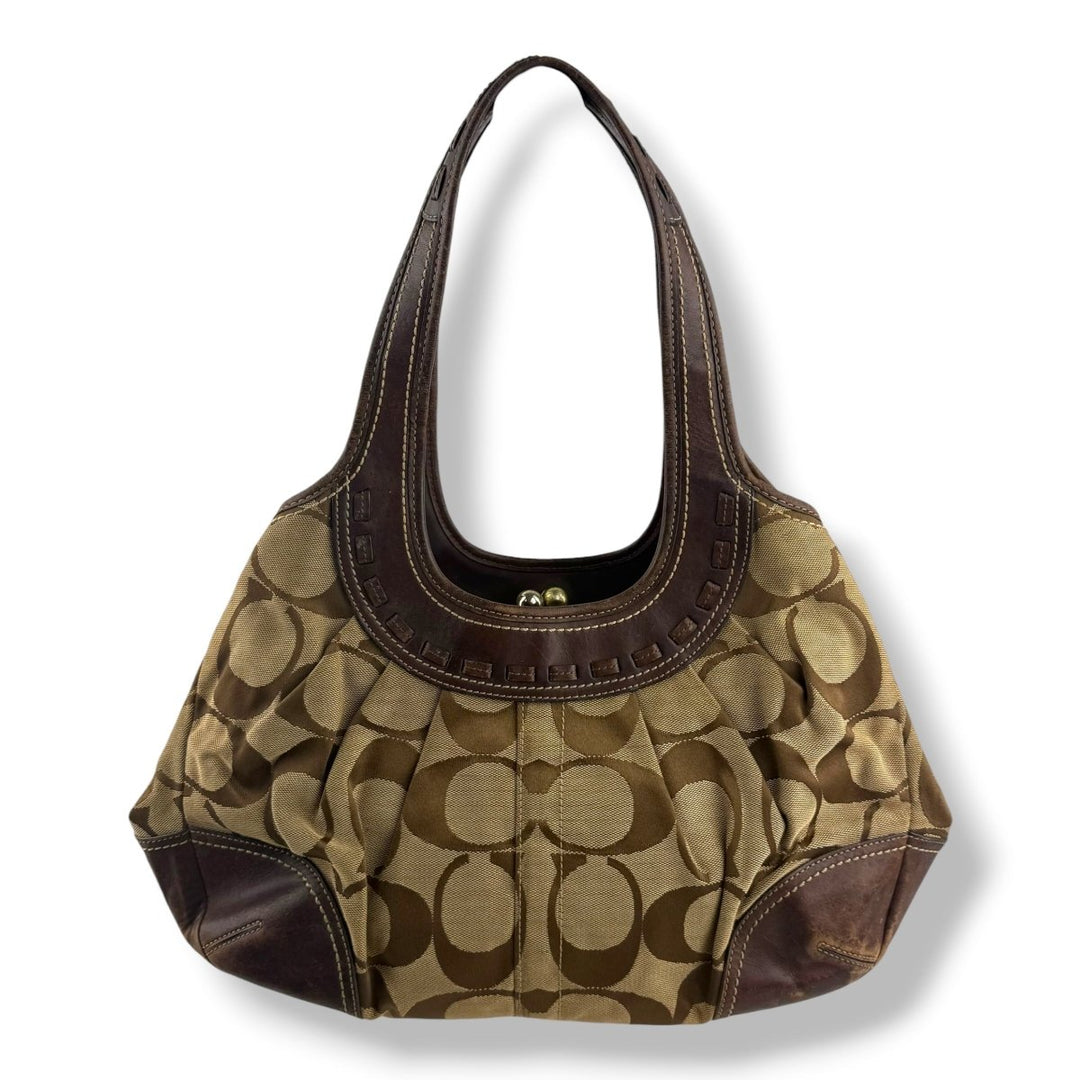 Coach Ergo Beige Signature Hobo Tote Handbag - Lux Central