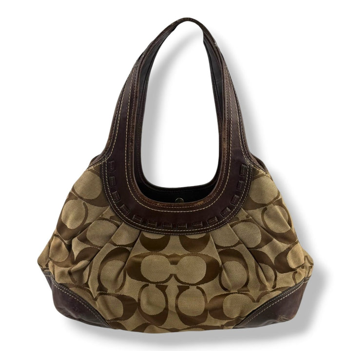 Coach Ergo Beige Signature Hobo Tote Handbag - Lux Central