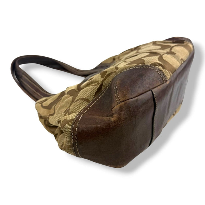 Coach Ergo Beige Signature Hobo Tote Handbag - Lux Central