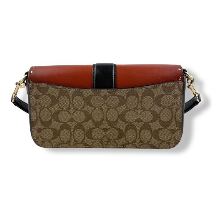 Coach Georgie Brown/Black Signature Handbag - Lux Central