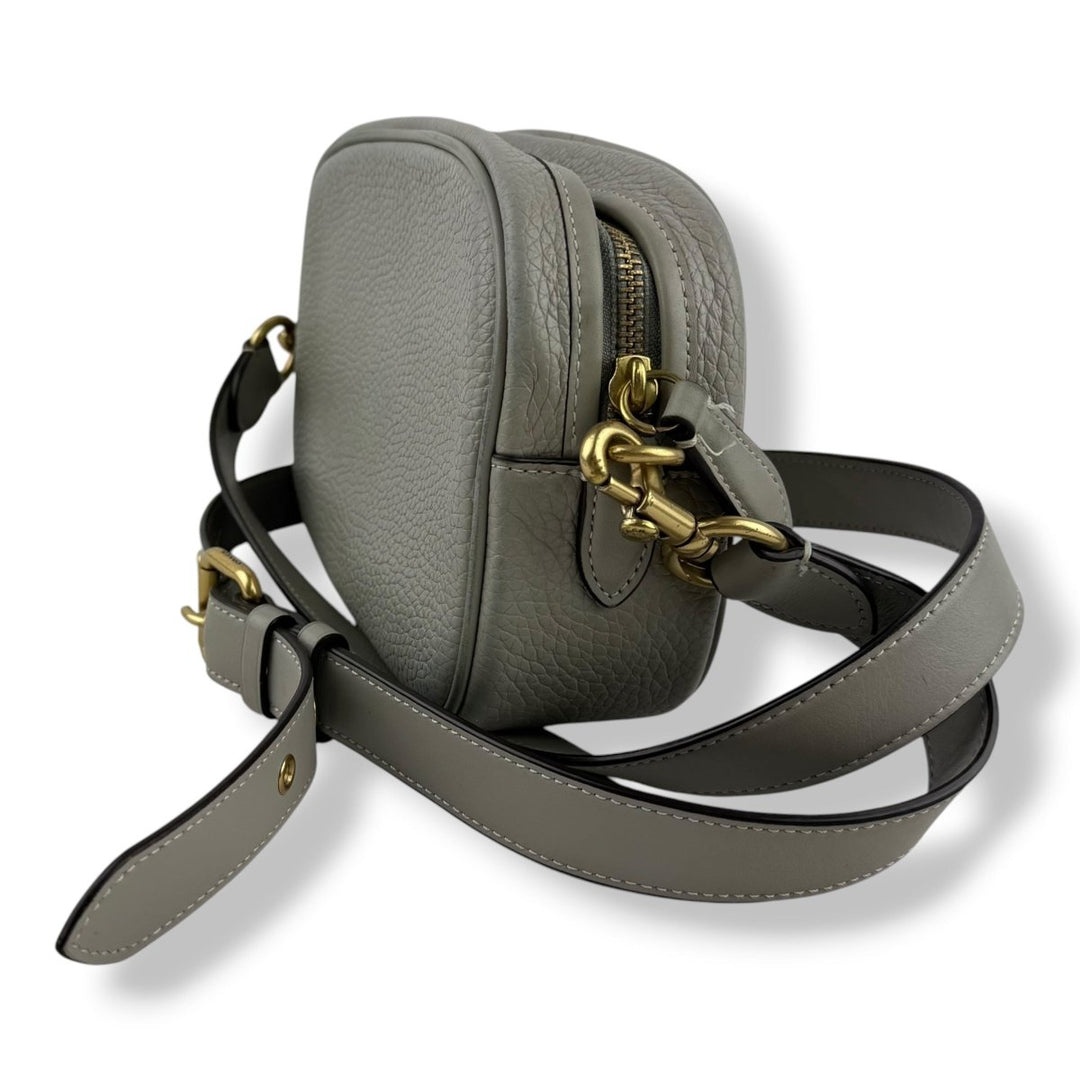 Coach Grey Pebbled Leather Camera Handbag - Lux Central