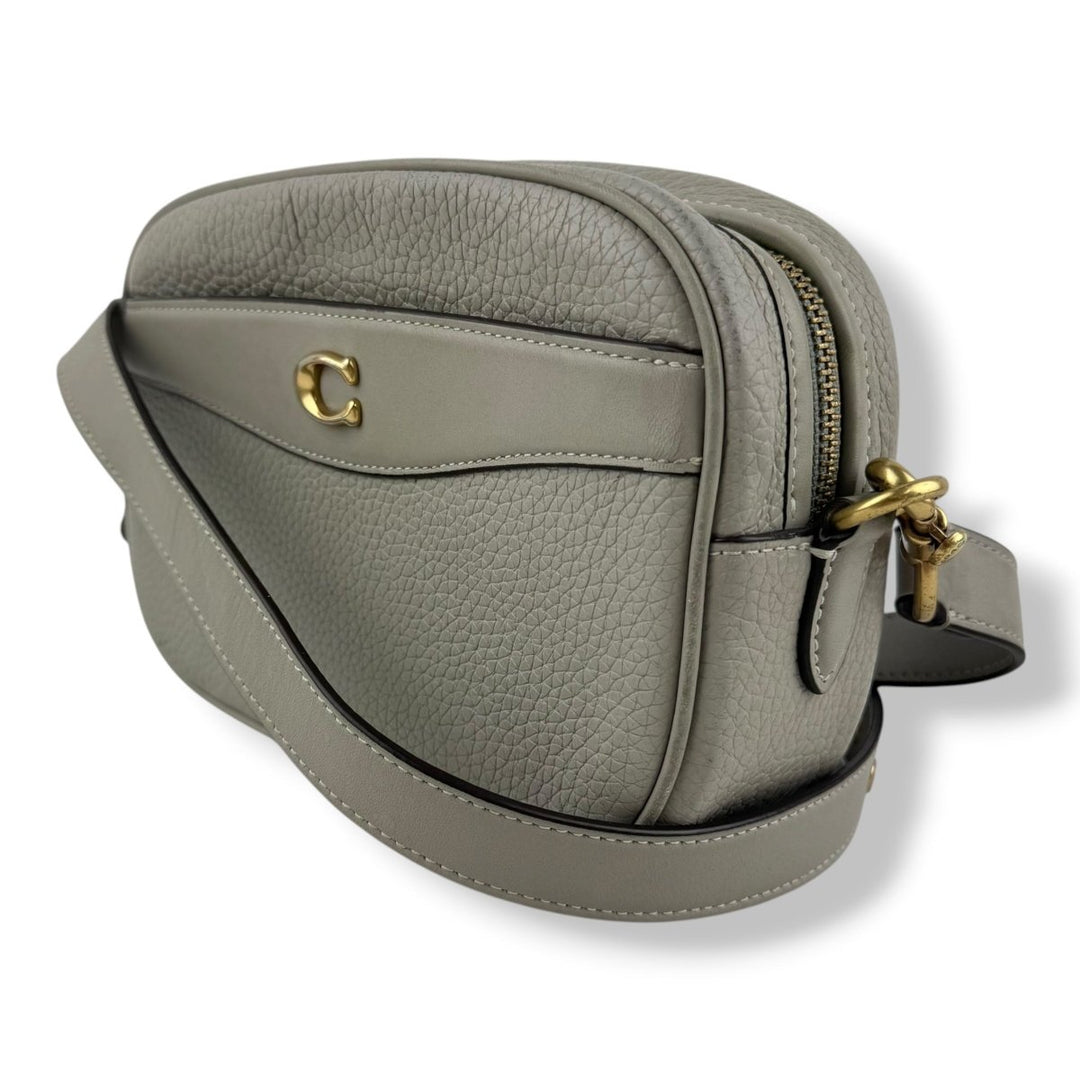 Coach Grey Pebbled Leather Camera Handbag - Lux Central