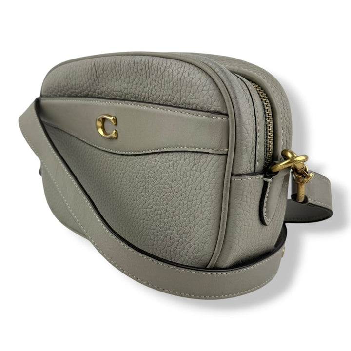 Coach Grey Pebbled Leather Camera Handbag - Lux Central