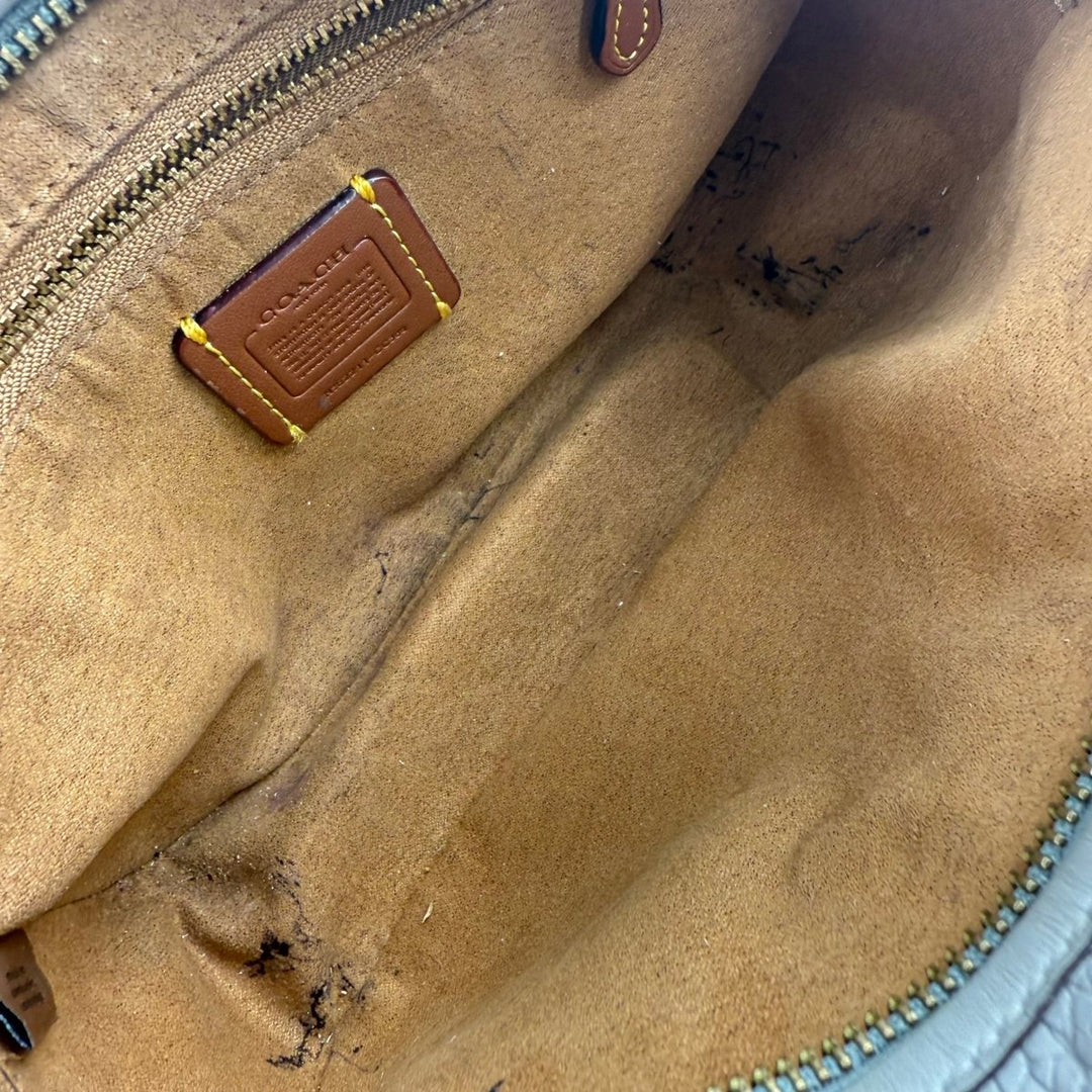 Coach Grey Pebbled Leather Camera Handbag - Lux Central