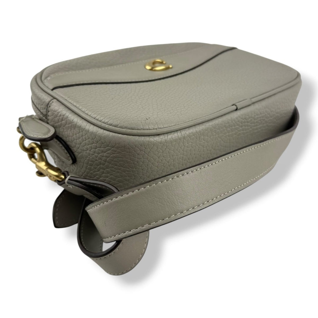 Coach Grey Pebbled Leather Camera Handbag - Lux Central