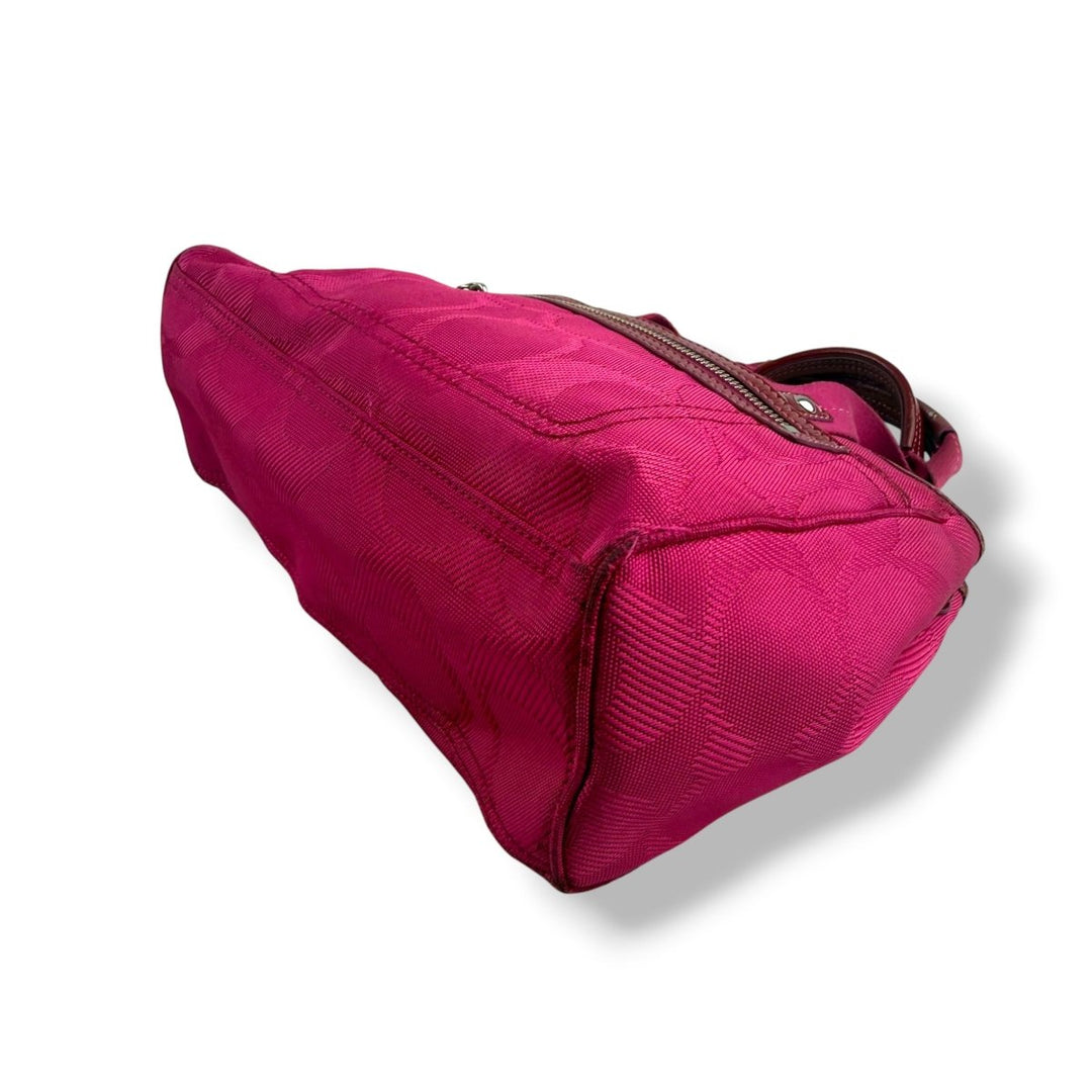 Coach Hot Pink Daisy Signature Handbag - Lux Central