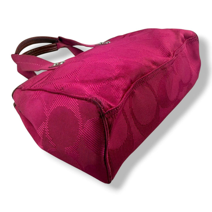 Coach Hot Pink Daisy Signature Handbag - Lux Central