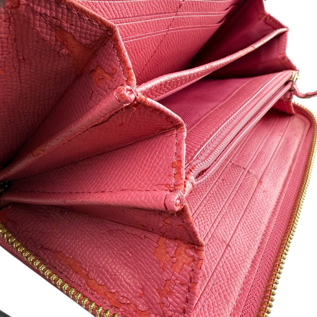 Coach Madison Zip Fuchsia Zip Around Wallet - Lux Central