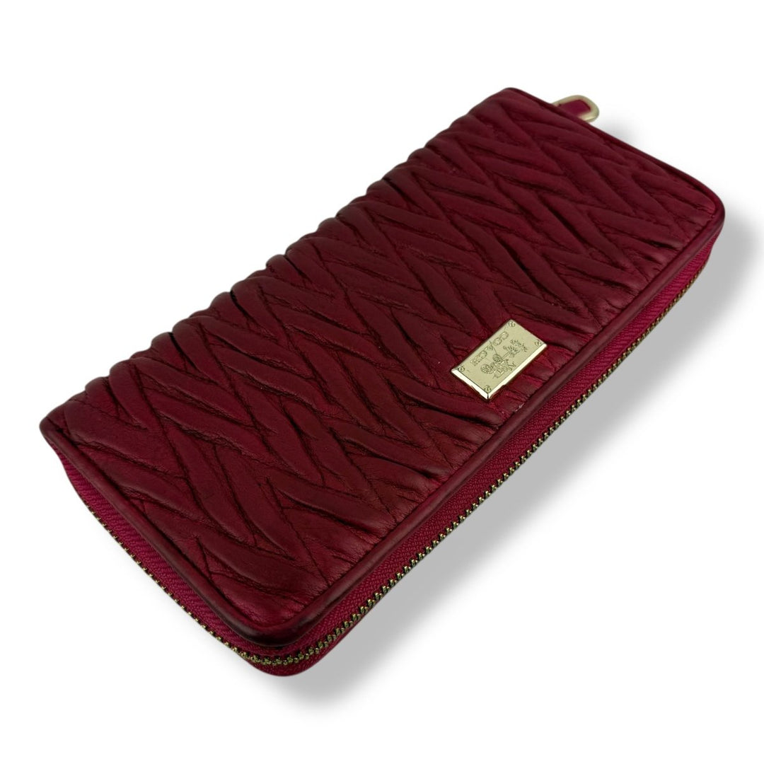 Coach Madison Zip Fuchsia Zip Around Wallet - Lux Central