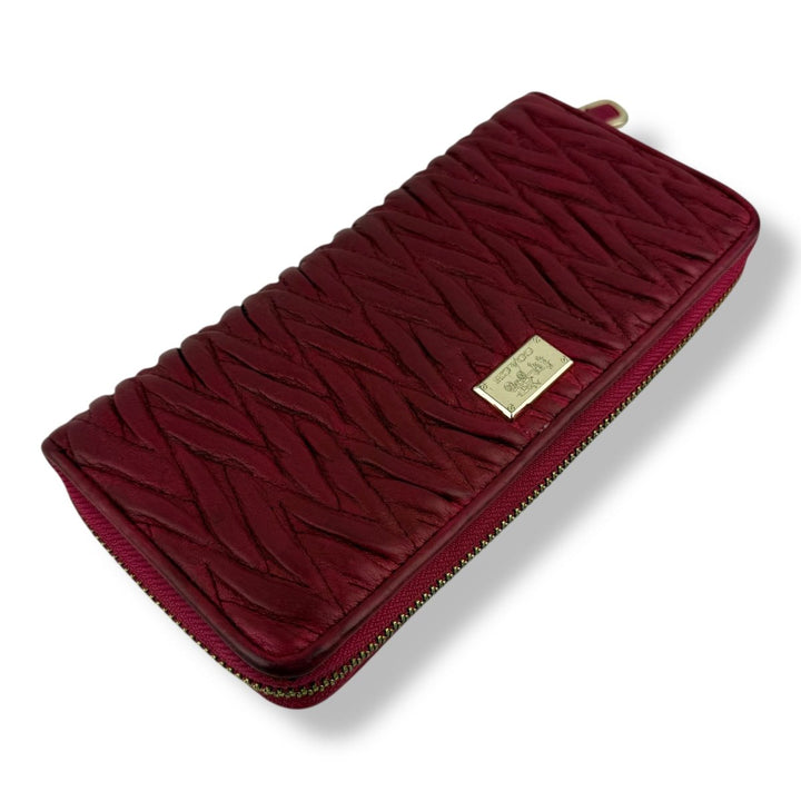 Coach Madison Zip Fuchsia Zip Around Wallet - Lux Central
