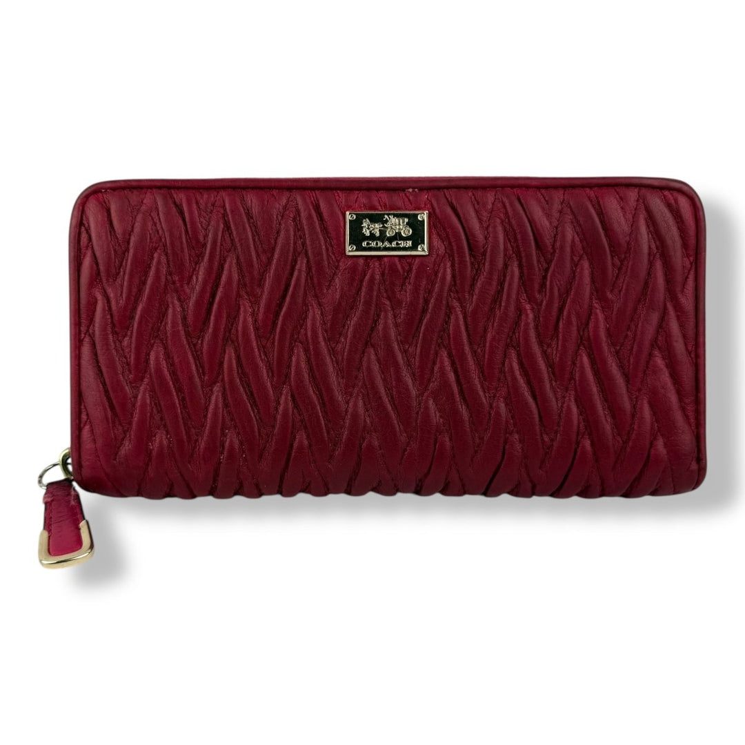 Coach Madison Zip Fuchsia Zip Around Wallet - Lux Central