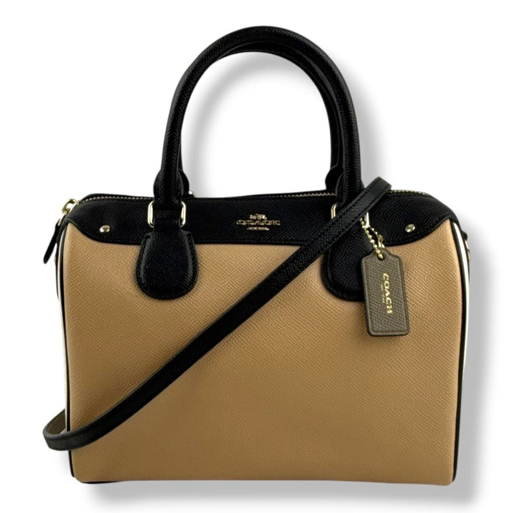 Coach Mini Bennett Beige Satchel Handbag - Lux Central