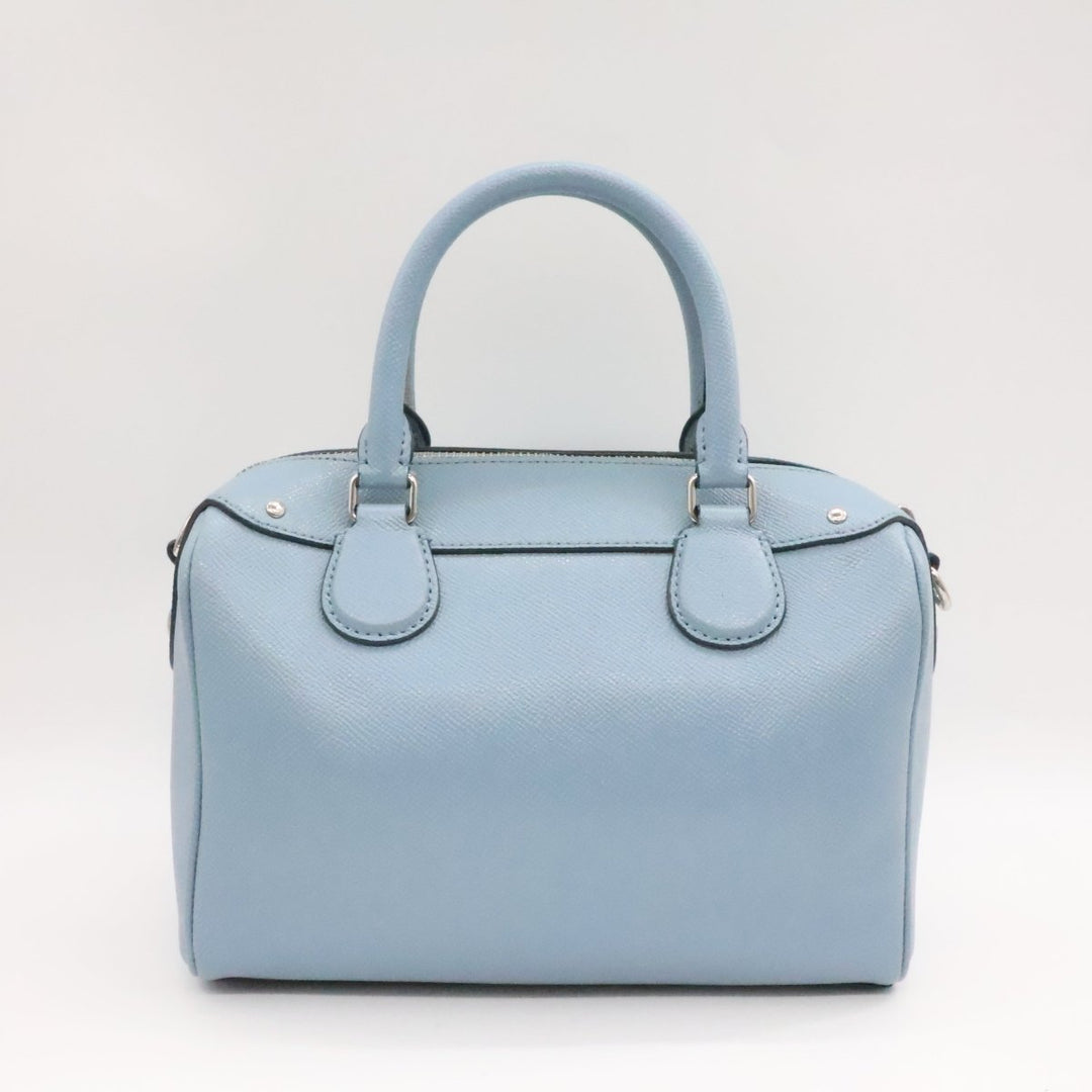 Coach Mini Bennett Light Blue Satchel Handbag - Lux Central
