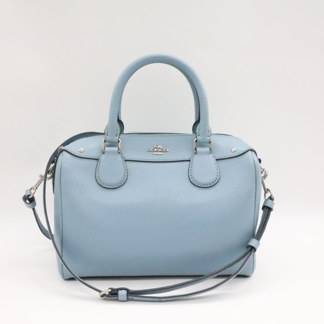 Coach Mini Bennett Light Blue Satchel Handbag - Lux Central