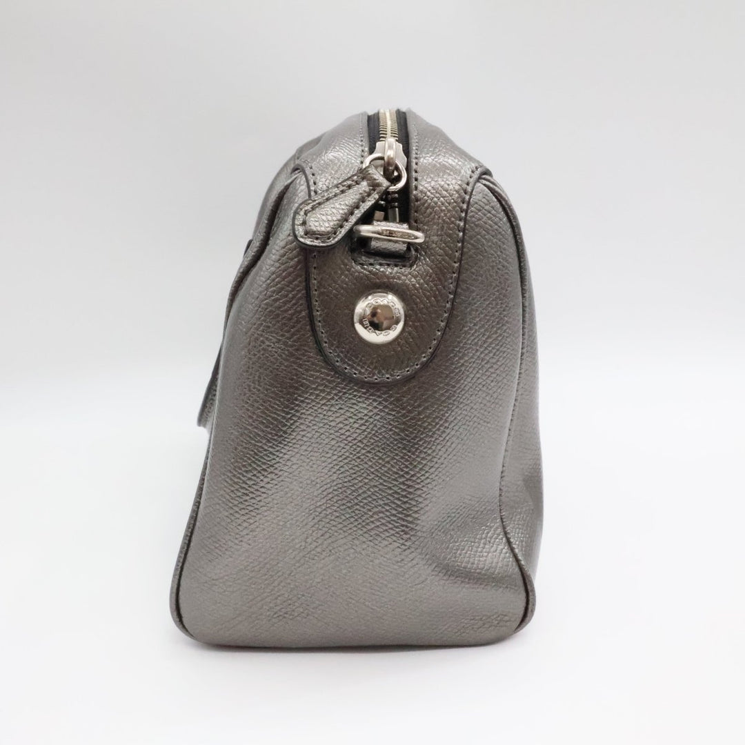 Coach Mini Bennett Metallic Grey Satchel Handbag - Lux Central