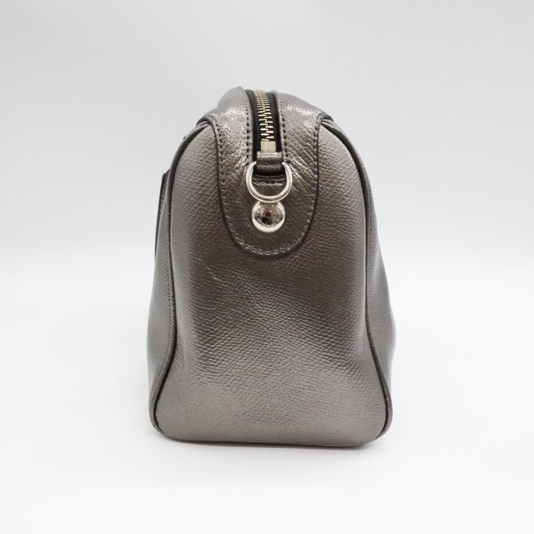 Coach Mini Bennett Metallic Grey Satchel Handbag - Lux Central