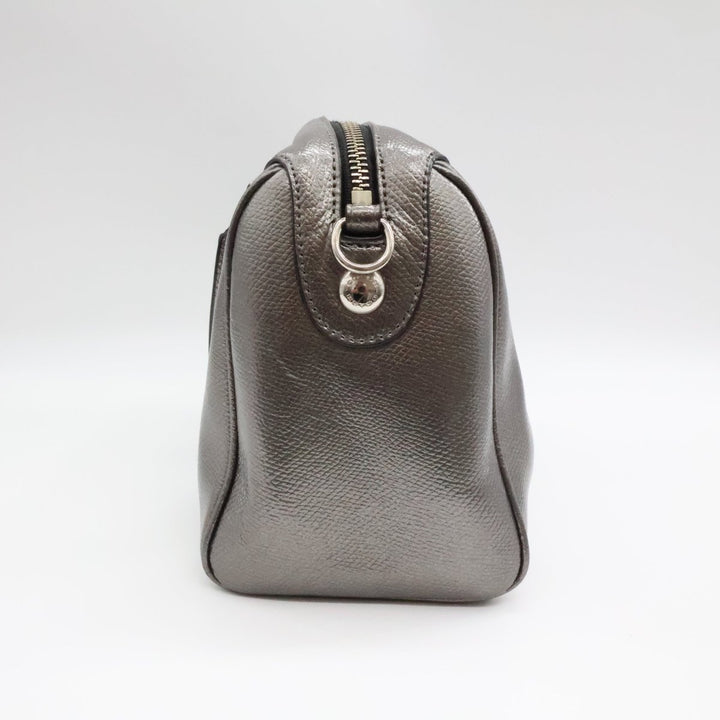 Coach Mini Bennett Metallic Grey Satchel Handbag - Lux Central
