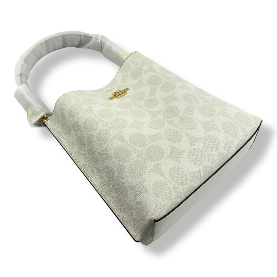 Coach Mollie Bucket Bag White Handbag - Lux Central