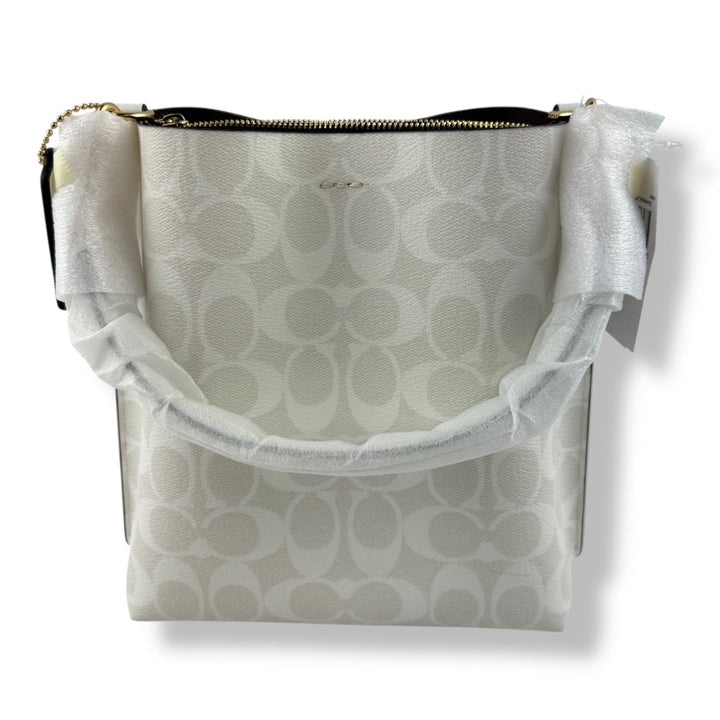 Coach Mollie Bucket Bag White Handbag - Lux Central