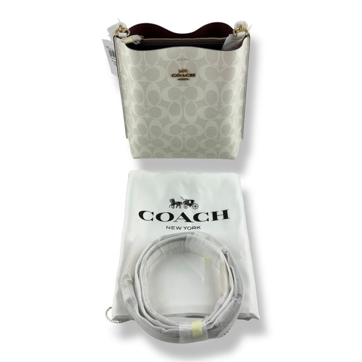 Coach Mollie Bucket Bag White Handbag - Lux Central