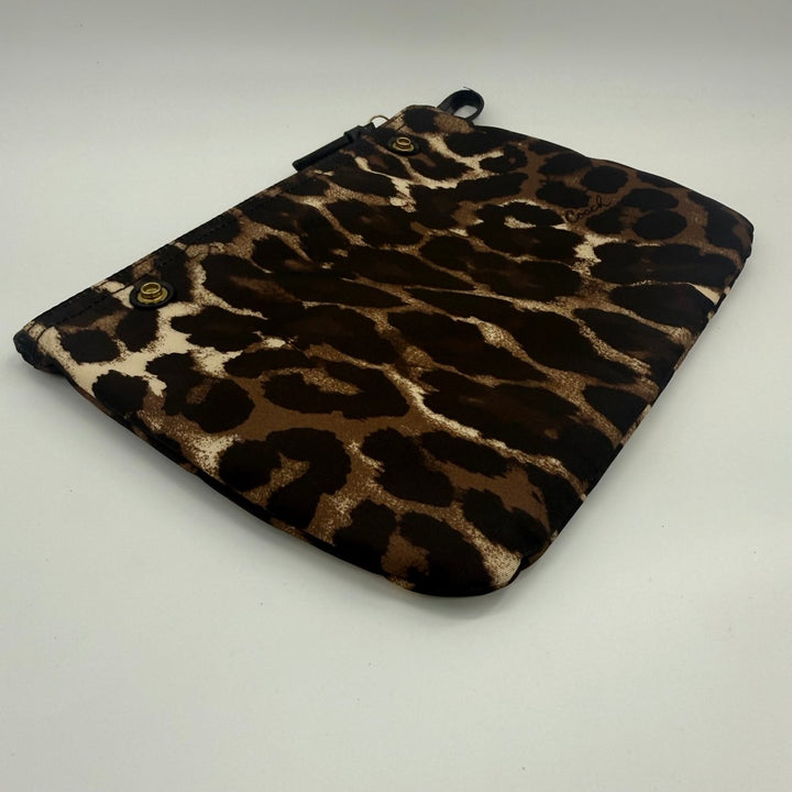 Coach Ocelot Brown Sateen Clutch Handbag - Lux Central