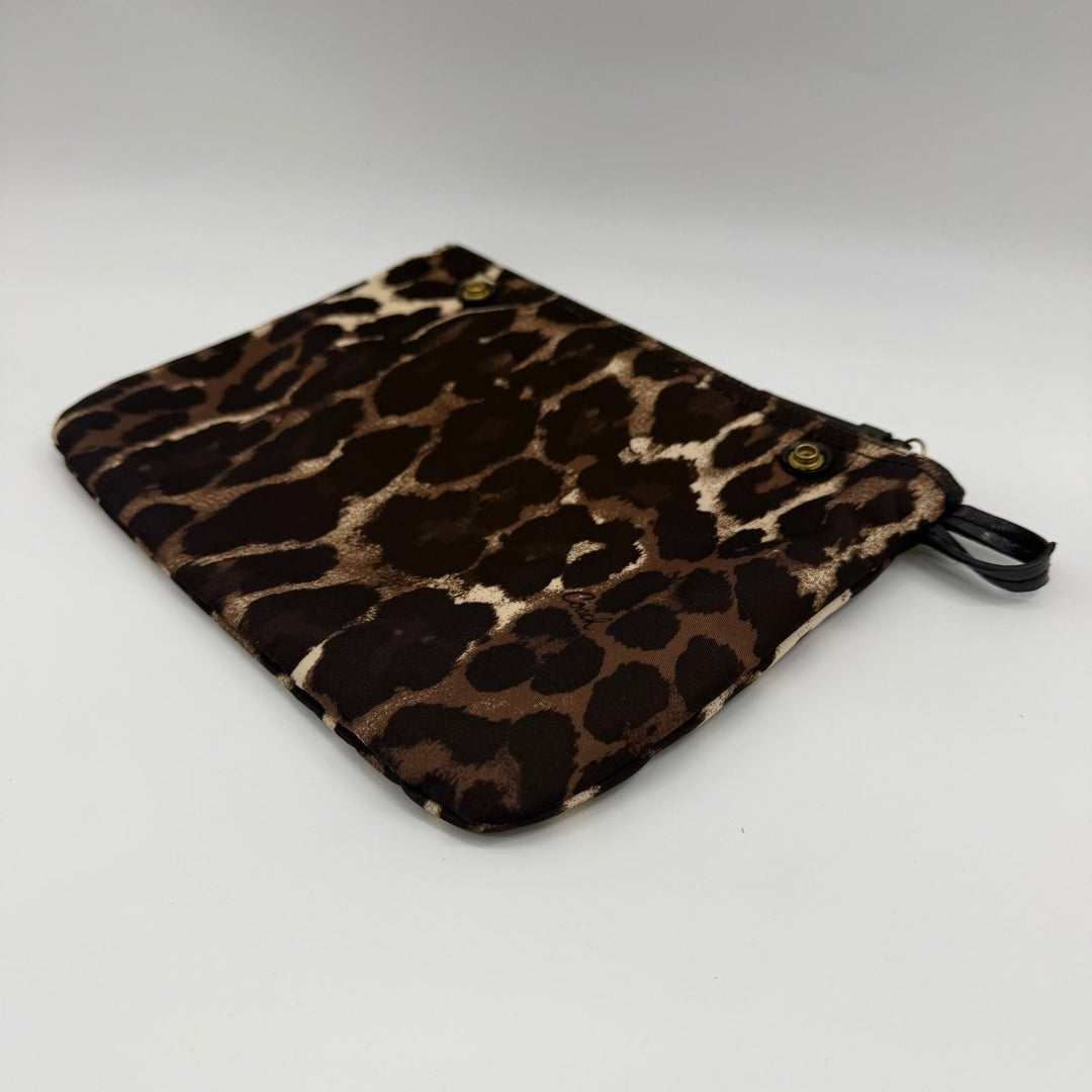 Coach Ocelot Brown Sateen Clutch Handbag - Lux Central