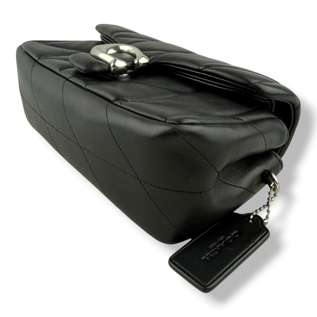 Coach Pillow Quilted Tabby 20 Black Nappa Leather Handbag - Lux Central