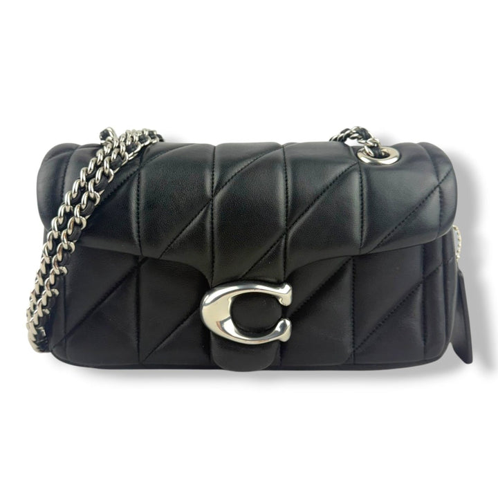 Coach Pillow Quilted Tabby 20 Black Nappa Leather Handbag - Lux Central