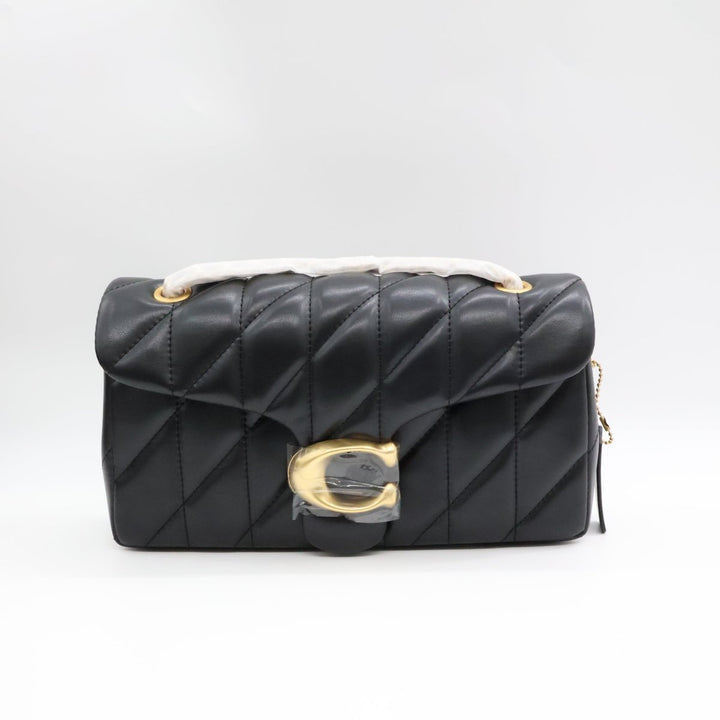 Coach Pillow Quilted Tabby 26 Black Nappa Leather Handbag - Lux Central