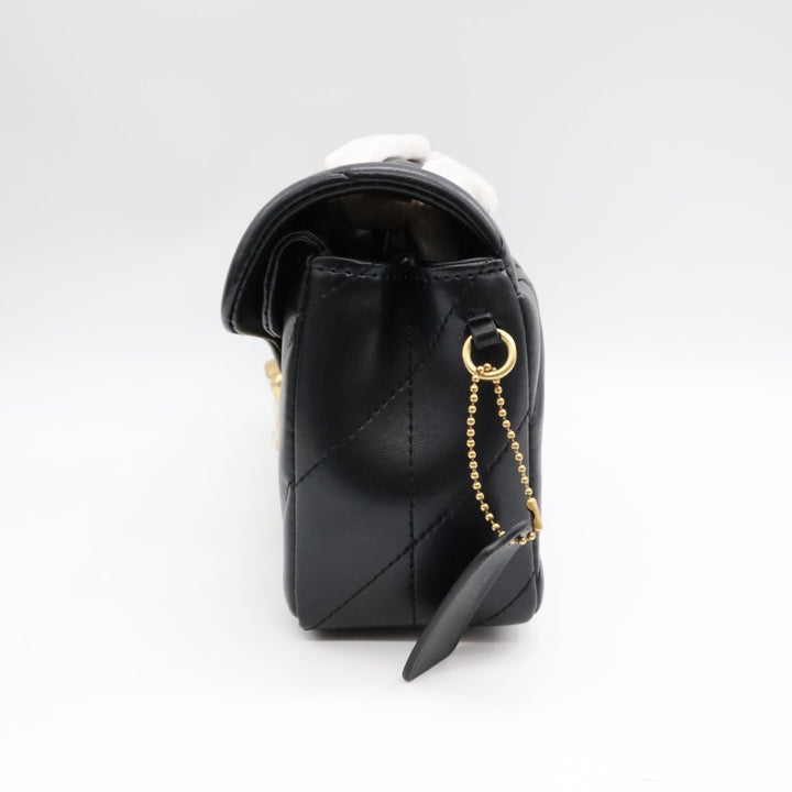 Coach Pillow Quilted Tabby 26 Black Nappa Leather Handbag - Lux Central