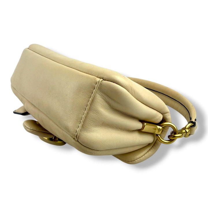 Coach Pillow Tabby 18 Beige Leather Handbag - Lux Central