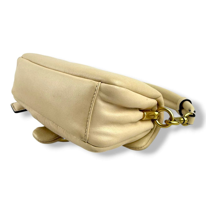 Coach Pillow Tabby 18 Beige Leather Handbag - Lux Central