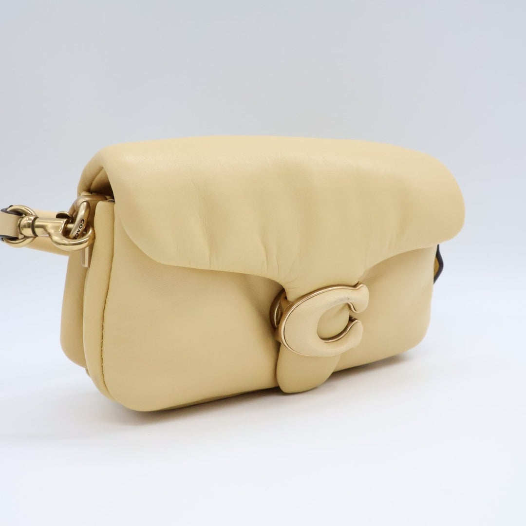 Coach Pillow Tabby 18 Beige Leather Handbag - Lux Central