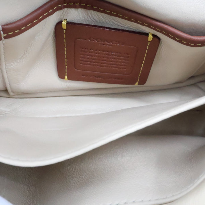Coach Pillow Tabby 18 Beige Leather Handbag - Lux Central