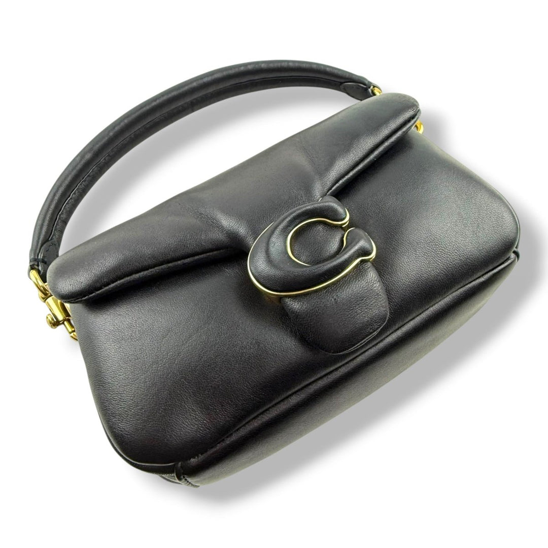 Coach Pillow Tabby 18 Black Leather Handbag - Lux Central