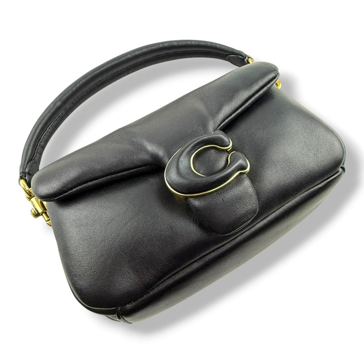 Coach Pillow Tabby 18 Black Leather Handbag - Lux Central