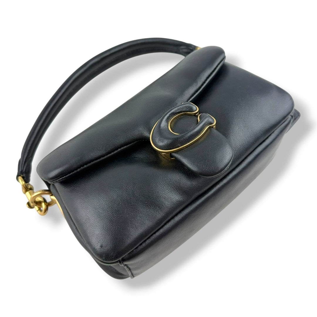Coach Pillow Tabby 18 Black Leather Handbag - Lux Central