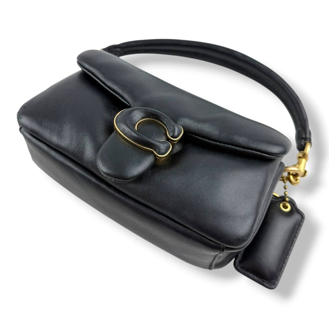 Coach Pillow Tabby 18 Black Leather Handbag - Lux Central